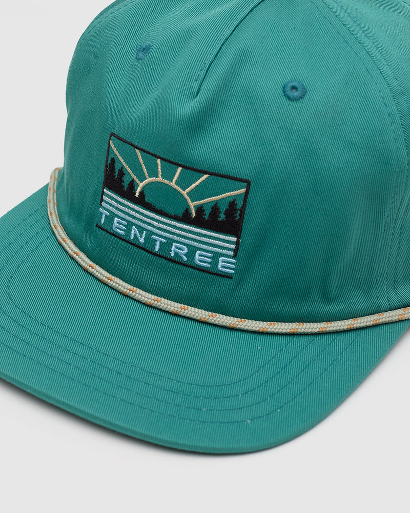 Green-5-Panel-Flat-Brim-Baseball-Cap