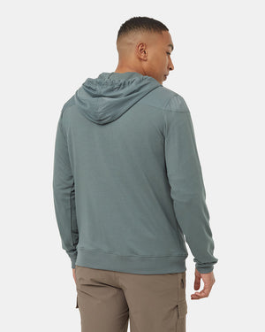 Green-Contrast-Drawcord-Zip-Up-Hoodie