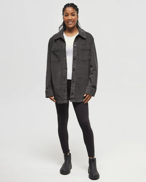 Green-Corduroy-Oversized-Fit-Shirt-Jacket