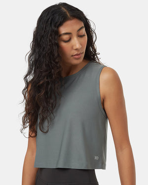 Green-Crew-Neck-Cut-Out-Quick-dry-Tank-Top