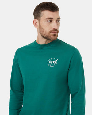 Green-Crew-Neck-Graphic-Longsleeve-T-Shirt-Ungendered