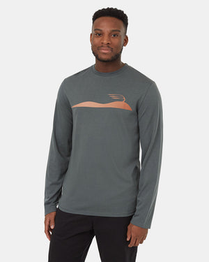 Green-Crew-Neck-Graphic-Longsleeve-Top