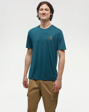Green-Crew-Neck-Graphic-Shortsleeve-T-Shirt