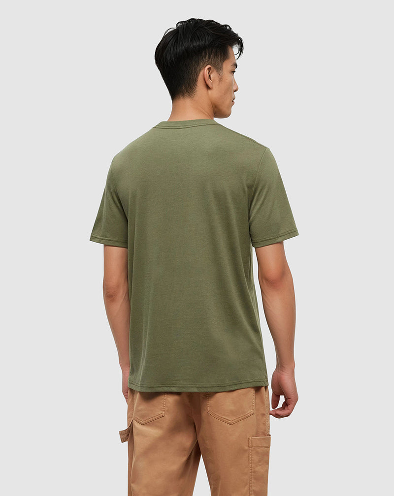 Green-Crew-Neck-Graphic-Shortsleeve-T-Shirt