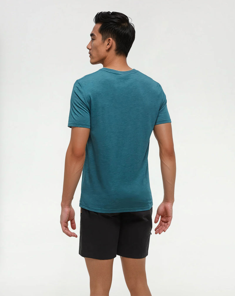 Green-Crew-Neck-Graphic-Shortsleeve-T-Shirt