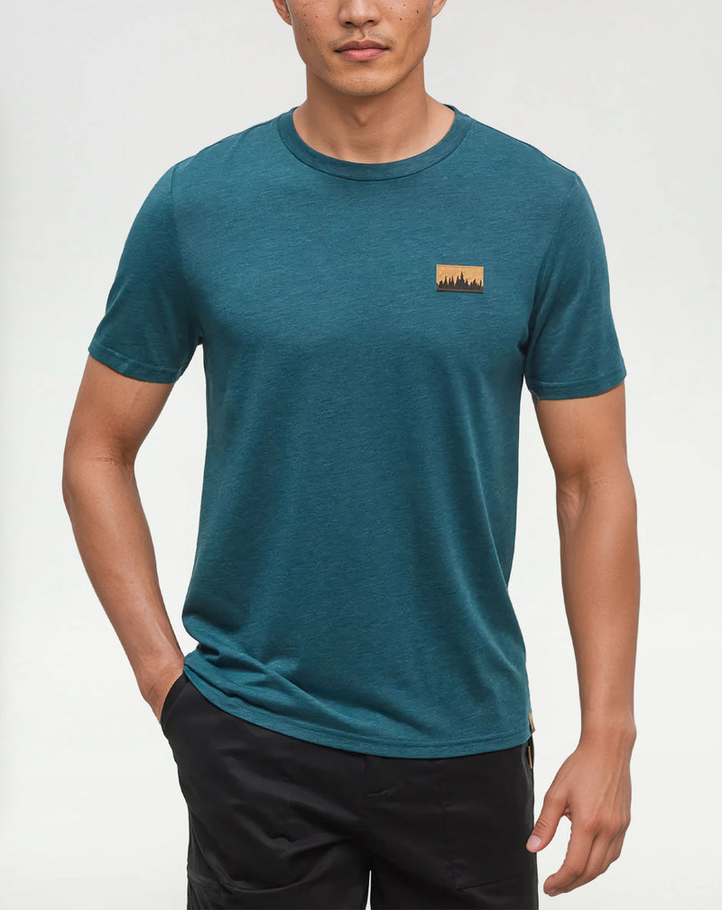 Green-Crew-Neck-Graphic-Shortsleeve-T-Shirt