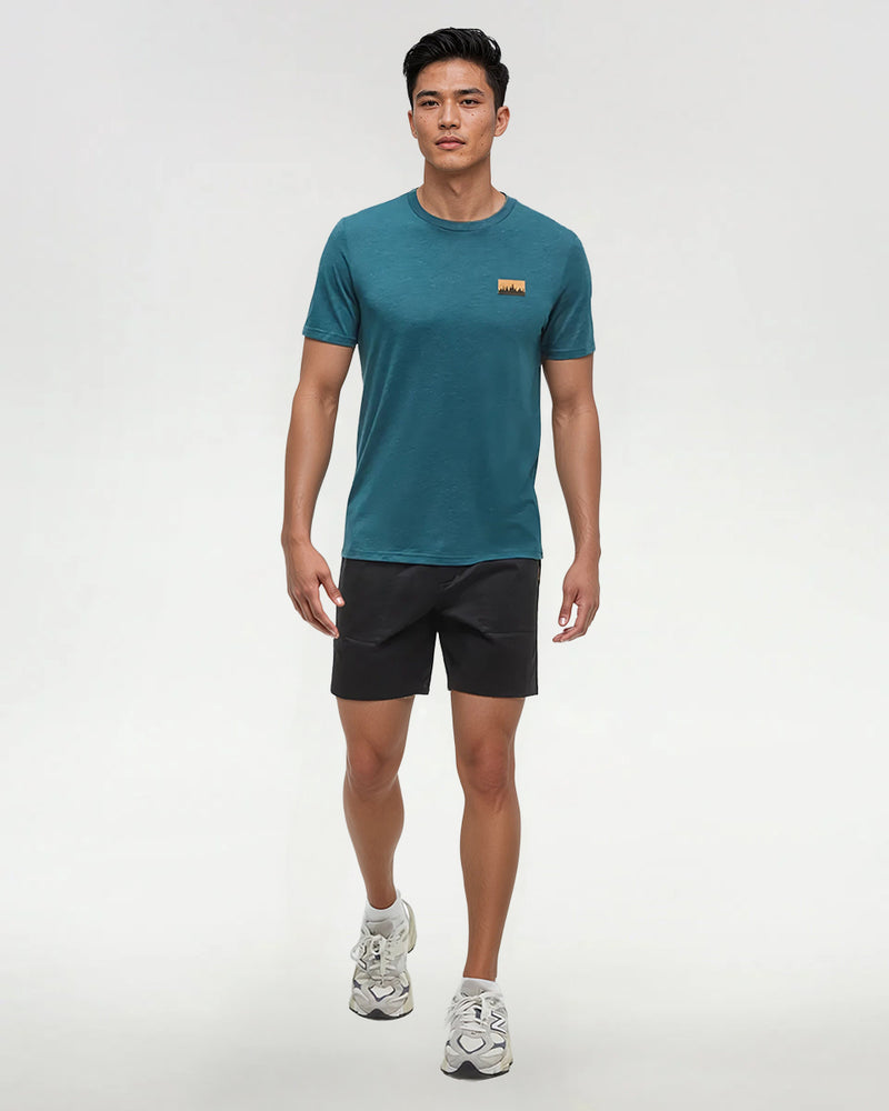 Green-Crew-Neck-Graphic-Shortsleeve-T-Shirt