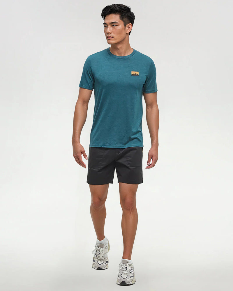 Green-Crew-Neck-Graphic-Shortsleeve-T-Shirt