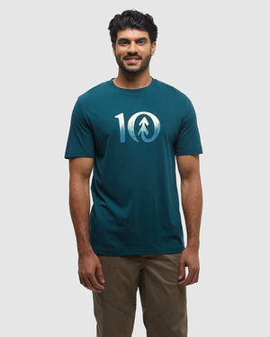 Green-Crew-Neck-Graphic-Shortsleeve-T-Shirt