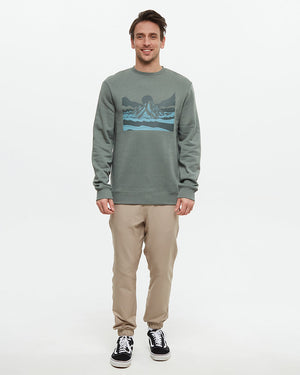 Green-Crew-Neck-Graphic-Sweatershirt