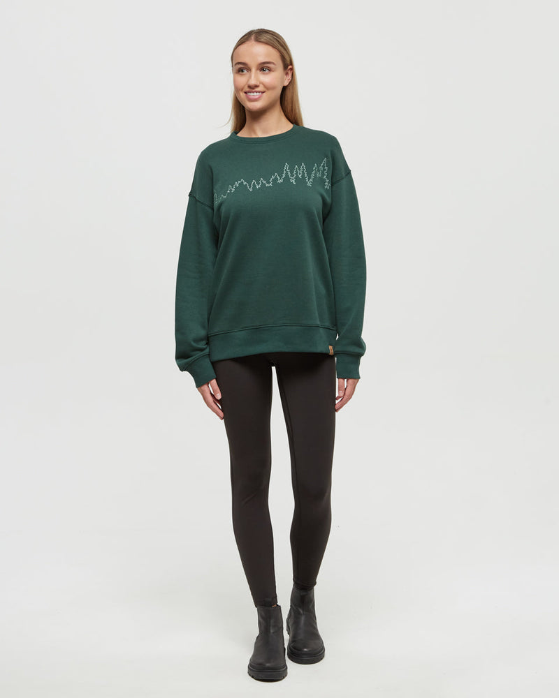 Green-Crew-Neck-Graphic-Sweatershirt