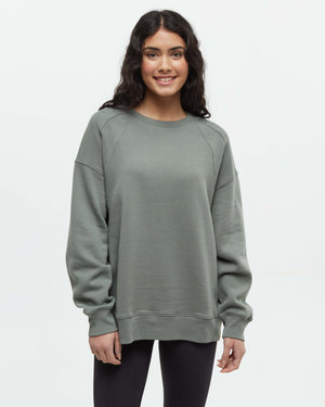 Green-Crew-Neck-Oversized-Fit-Sweatshirt