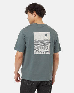 Green-Crew-Neck-Short-Sleeve-Graphic-T-Shirt