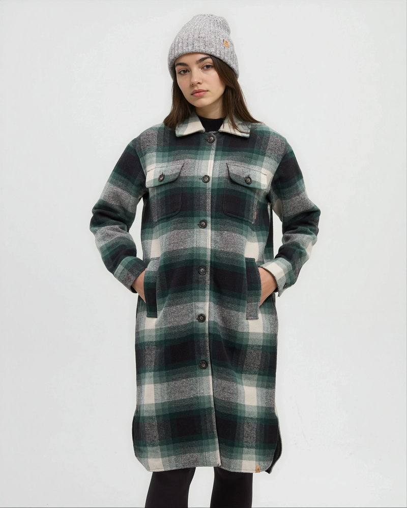 Green-Heavy-Weight-Flannel-Long-Jacket