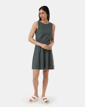 Green-Keyhole-Back-Cutout-Dress