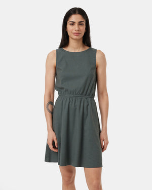 Green-Keyhole-Back-Cutout-Dress