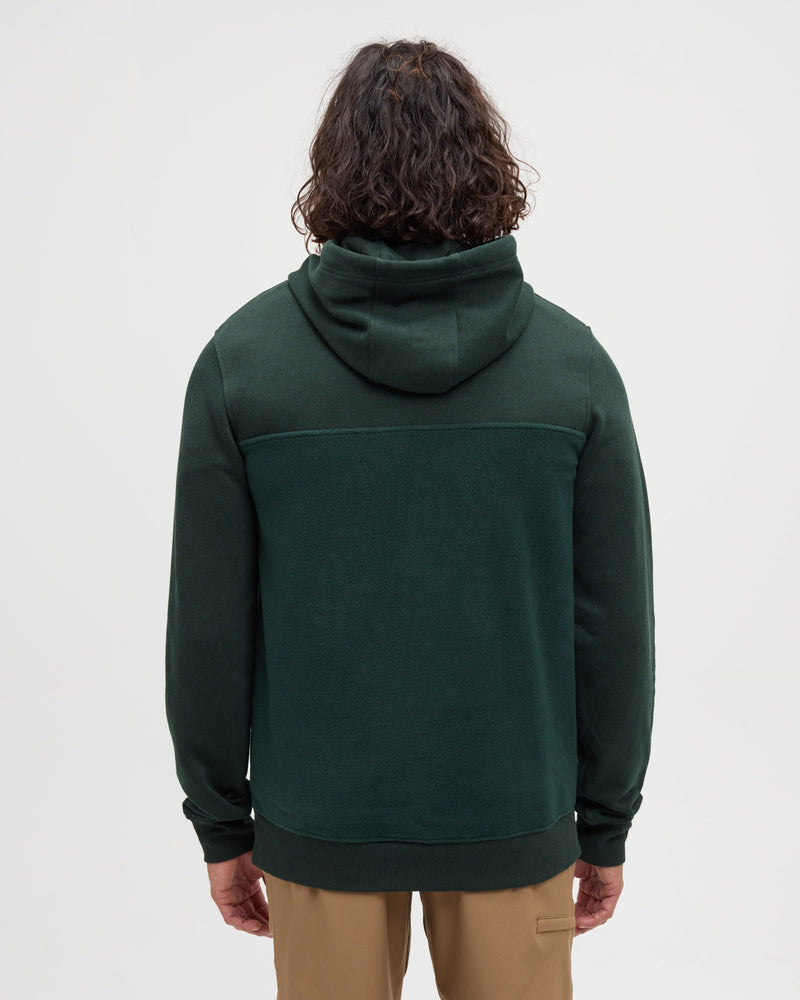 Green-M-Recycled-MicroFleece-Snap-front-Hoodie