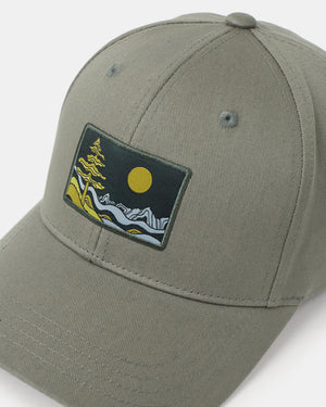 Green-Organic-Cotton-Mid-Profile-Graphic-Baseball-Cap