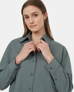 Green-Organic-Cotton-Oversized-Collared-Shirt