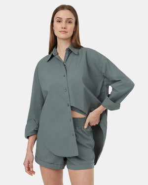 Green-Organic-Cotton-Oversized-Collared-Shirt