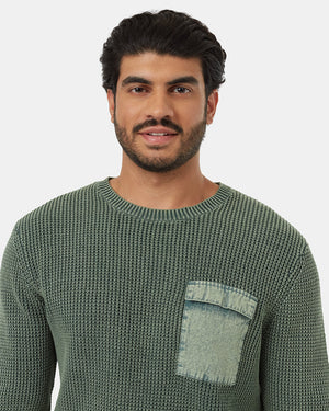 Green-Organic-Cotton-Pocketed-Crew-Neck-Sweater