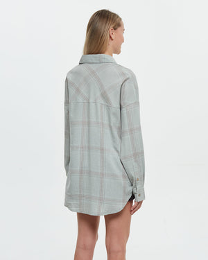 Green-Oversized-Fit-Button-Up-Longsleeve-Shirt