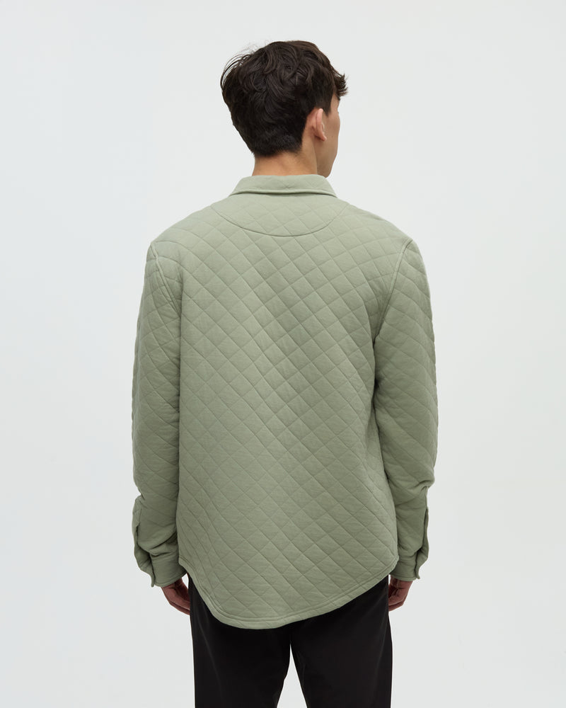 Green-Quilt-Knit-Regular-Fit-Set-in-Shirt
