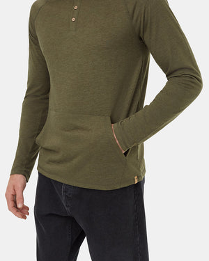 Green-Recycled-Polyester-Buttoned-Henley-Hoodie