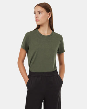 Green-Recycled-Polyester-Crew-Neck-T-Shirt