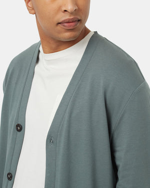 Green-Regular-Fit-Buttoned-Cardigan