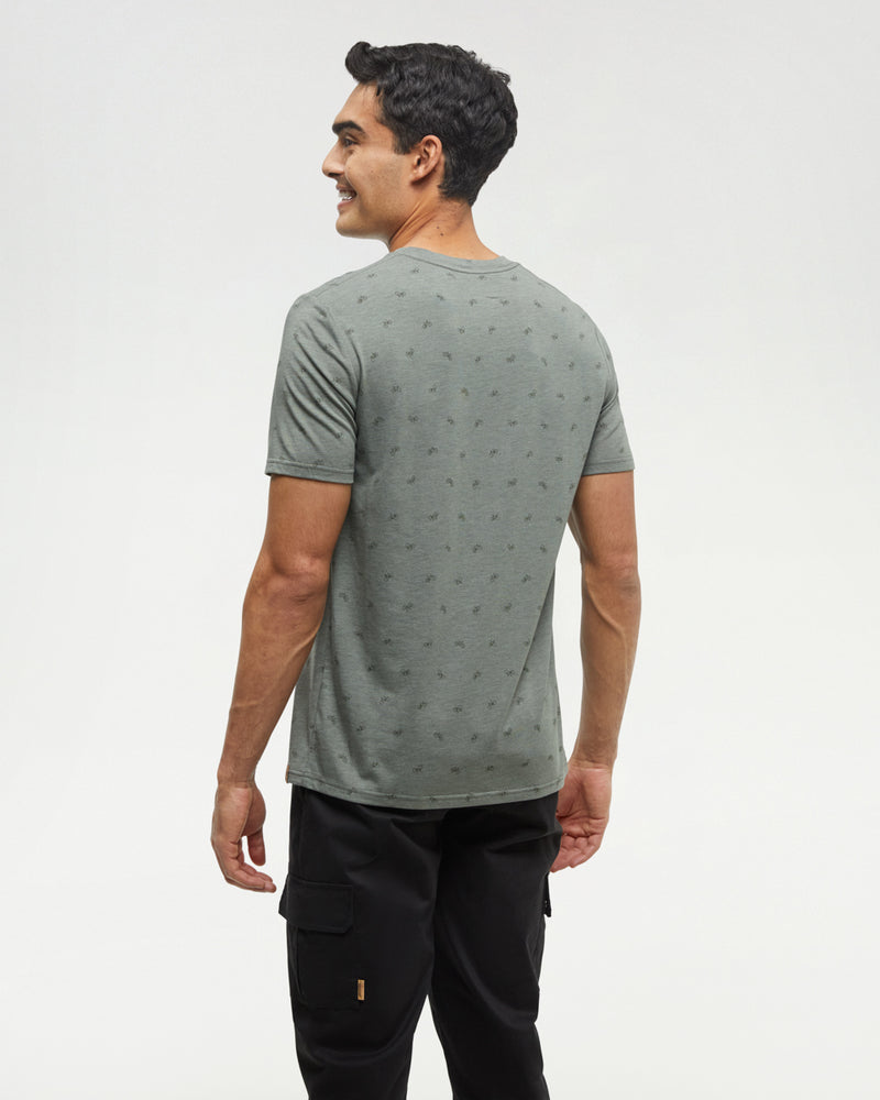 Green-Regular-Fit-Crew-Neck-T-shirt