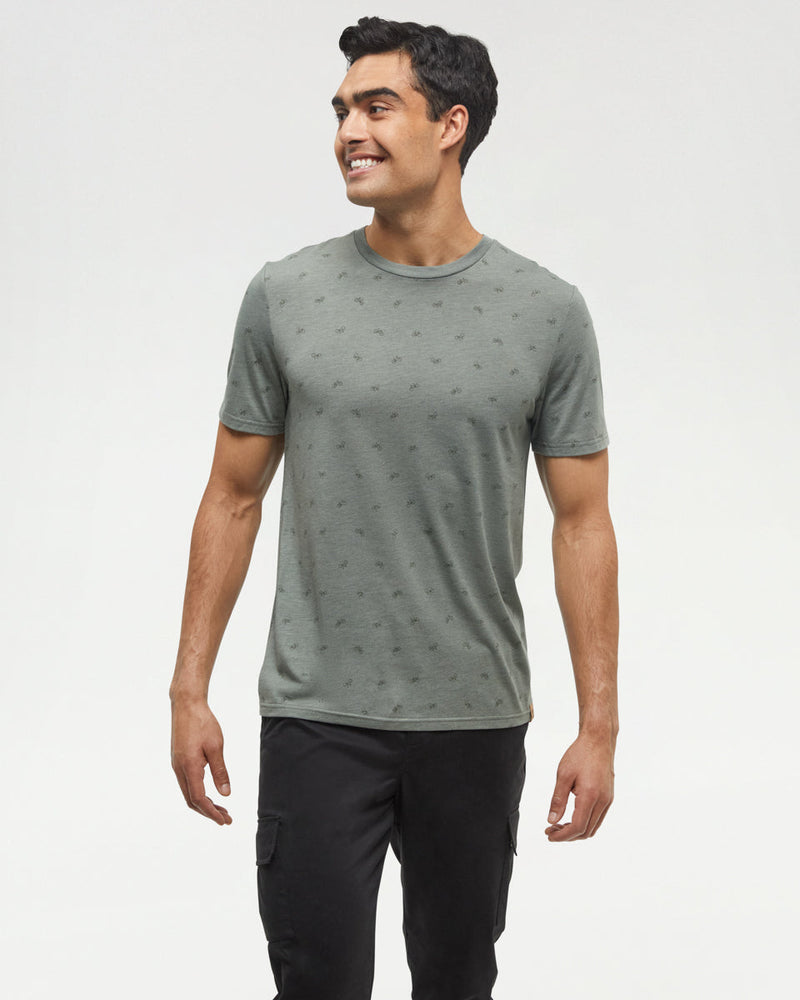 Green-Regular-Fit-Crew-Neck-T-shirt