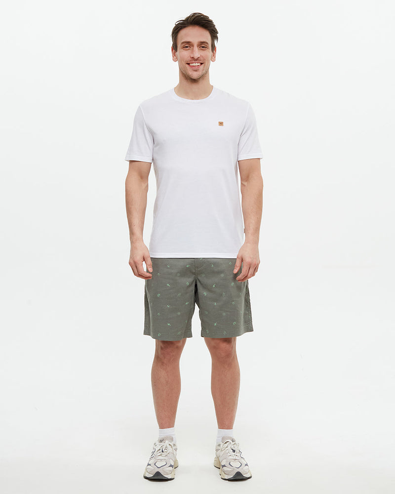 Green-Regular-Fit-Mid-Rise-Fixed-Waist-Shor