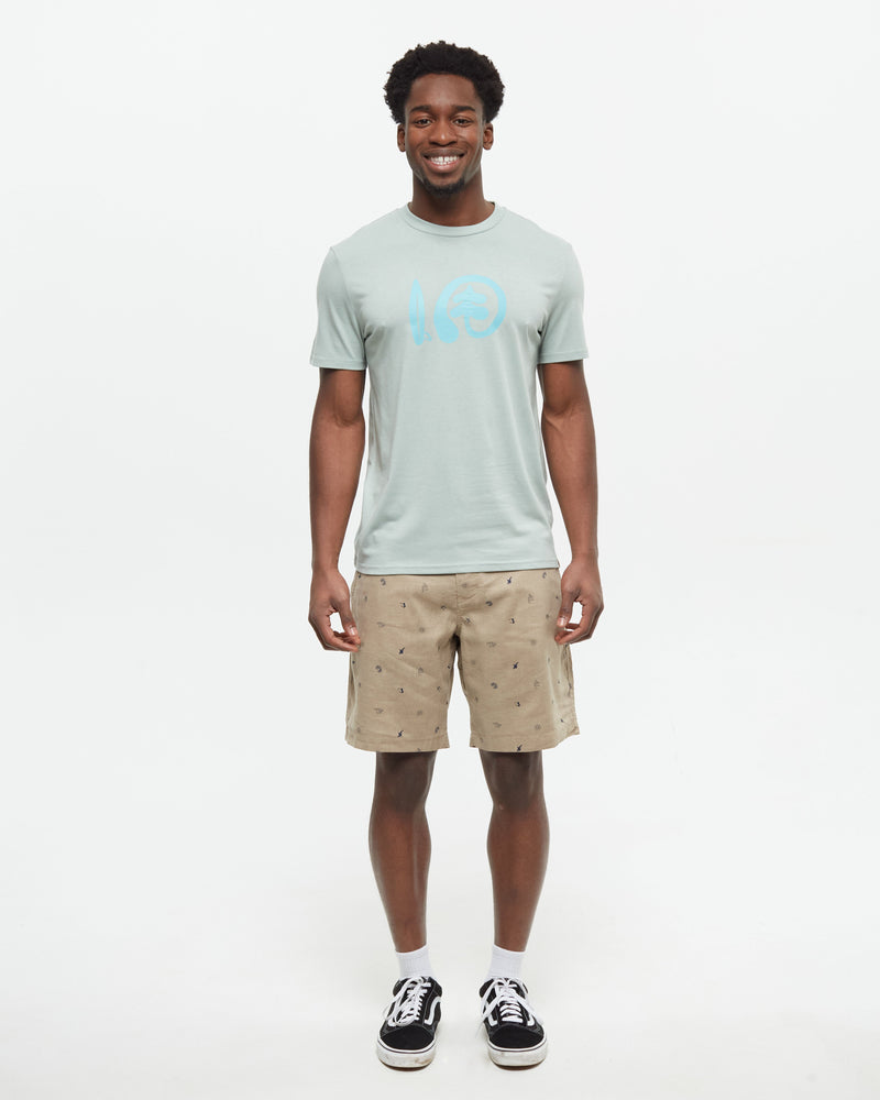Green-Regular-Fit-Printed-Graphic-T-shirt