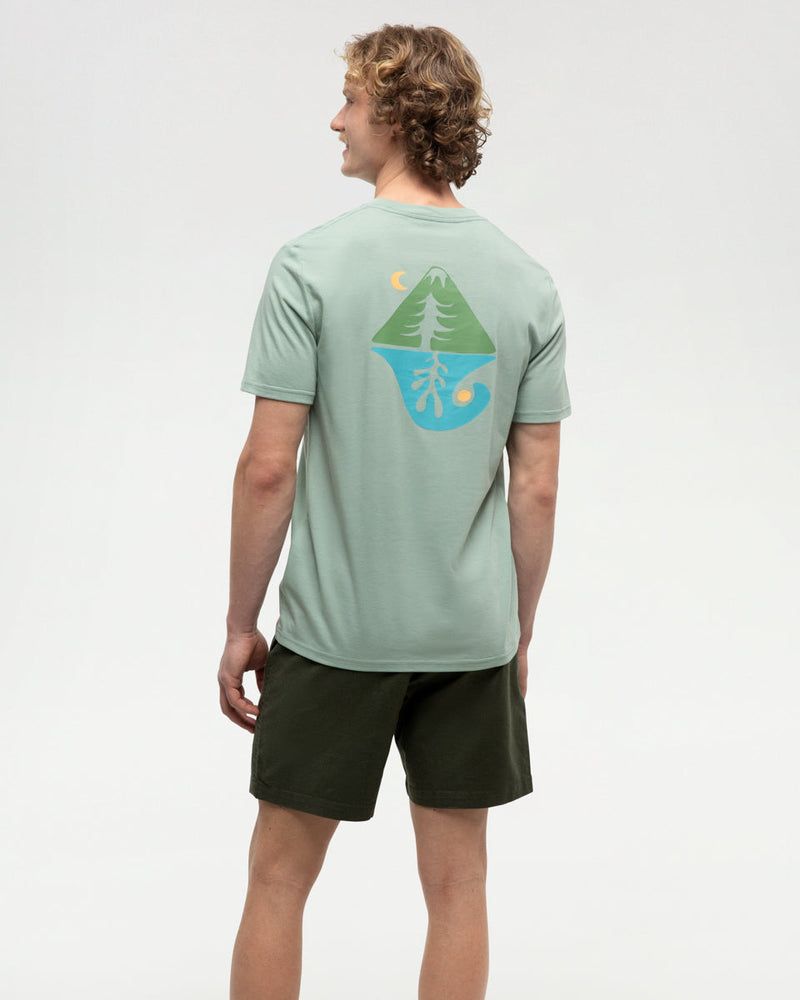 Green-Regular-Fit-Printed-Graphic-T-shirt