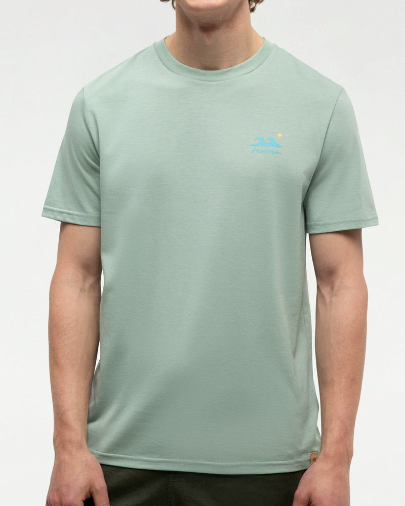 Green-Regular-Fit-Printed-Graphic-T-shirt