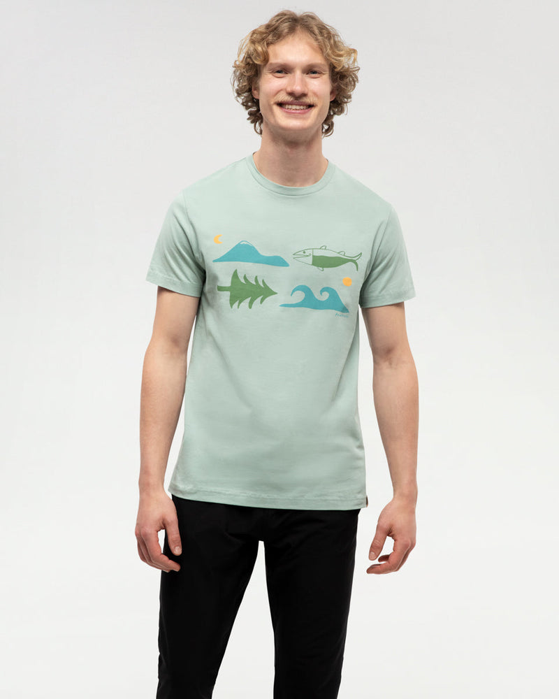 Green-Regular-Fit-Printed-Graphic-T-shirt