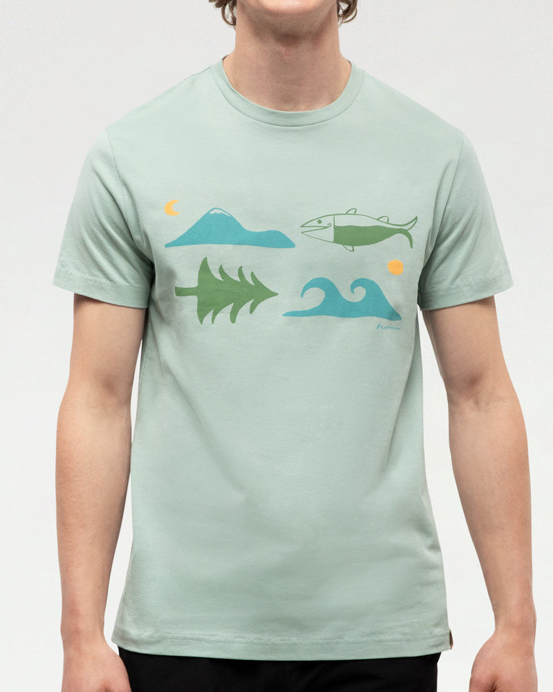 Green-Regular-Fit-Printed-Graphic-T-shirt
