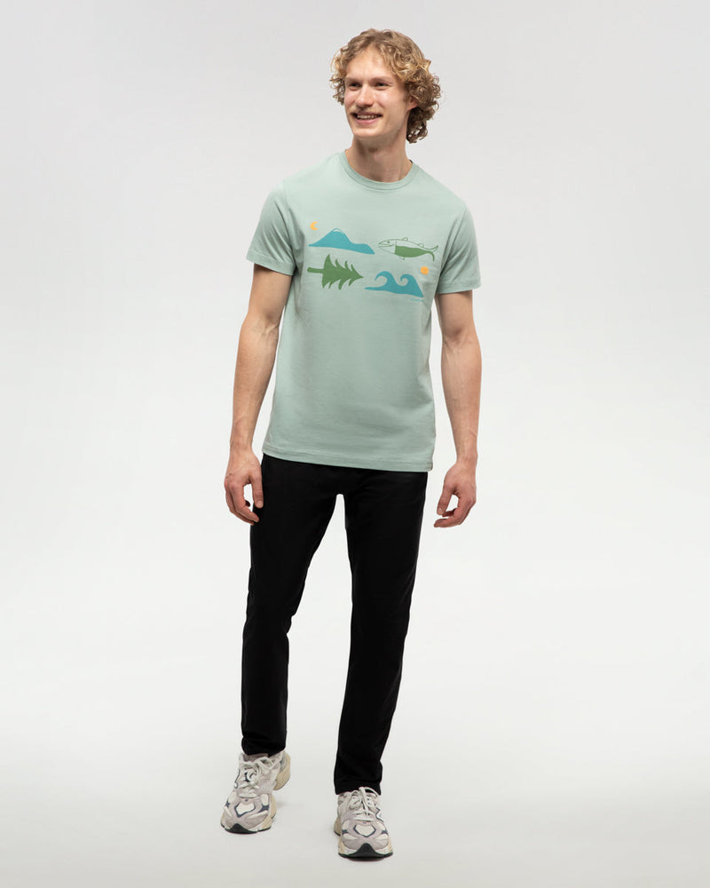 Green-Regular-Fit-Printed-Graphic-T-shirt