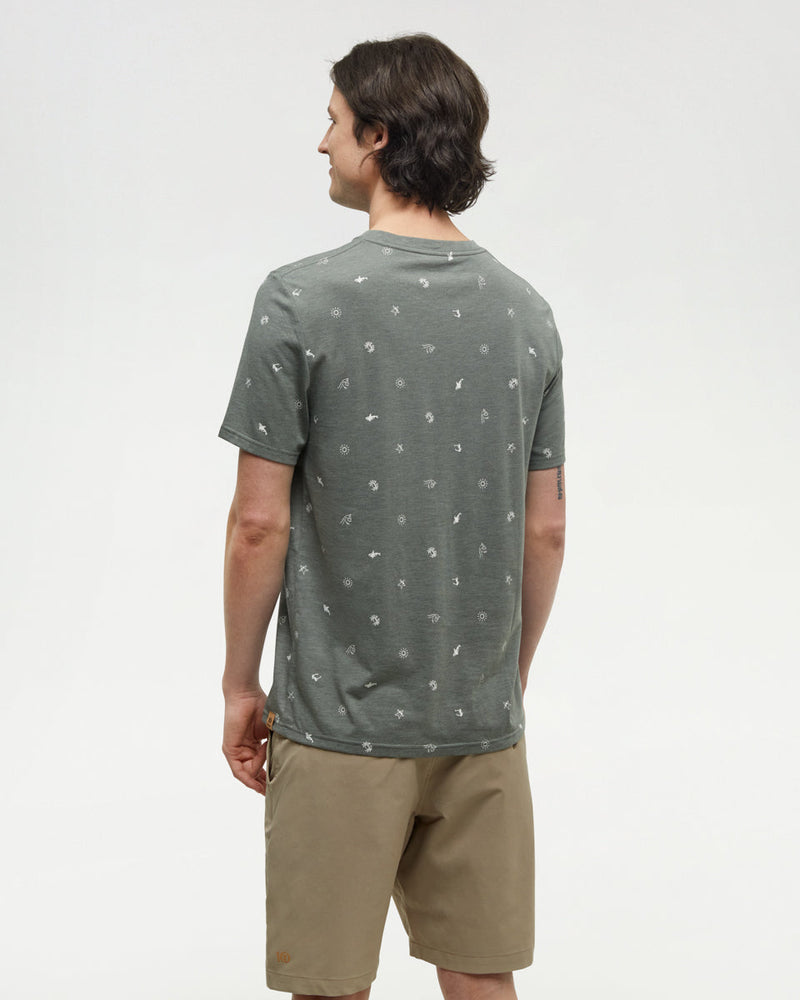 Green-Regular-Fit-Printed-Graphic-T-shirt