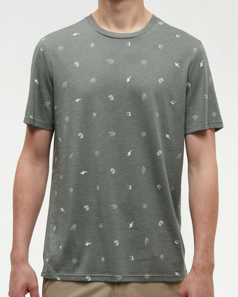 Green-Regular-Fit-Printed-Graphic-T-shirt