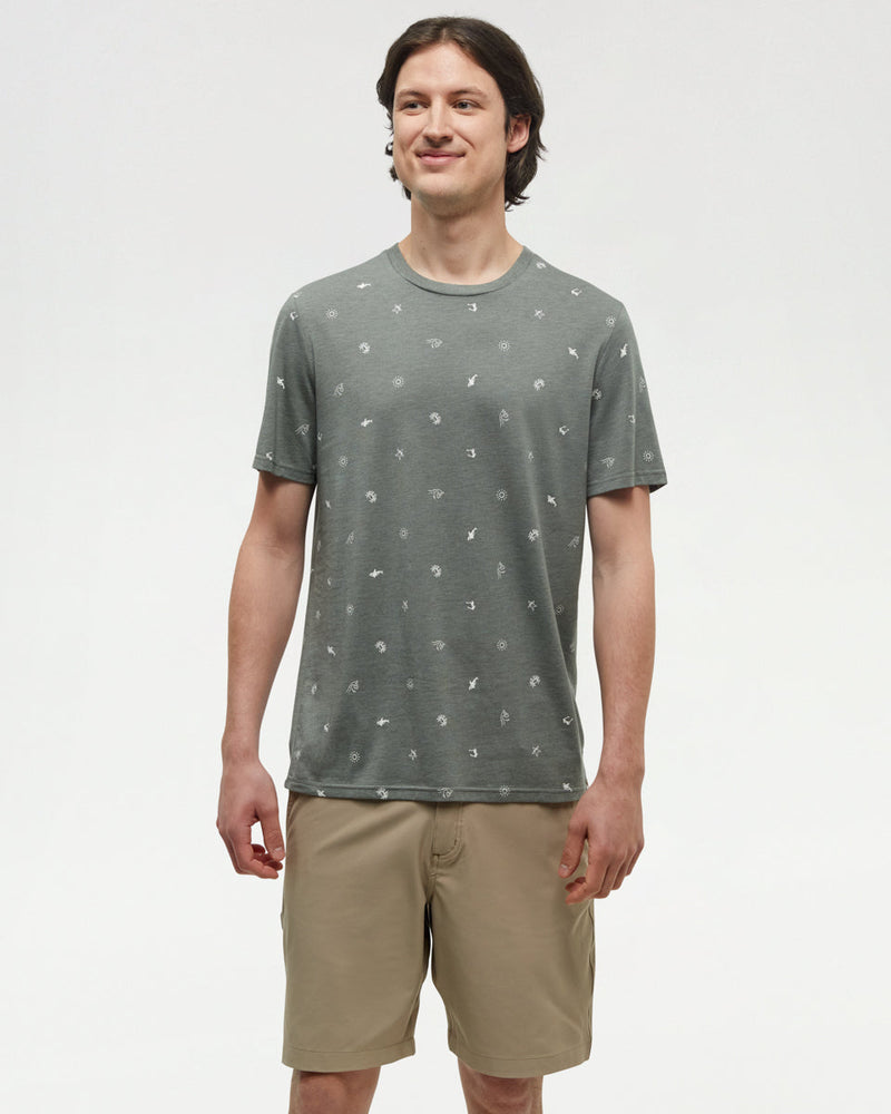 Green-Regular-Fit-Printed-Graphic-T-shirt