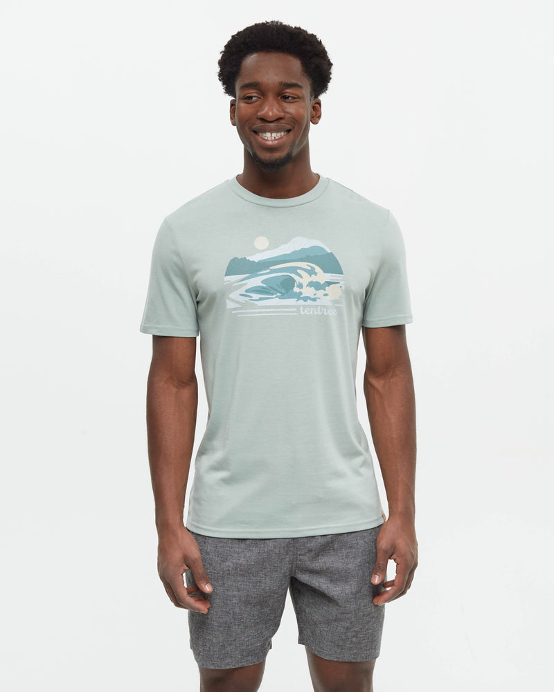Green-Regular-Fit-Printed-Graphic-T-shirt