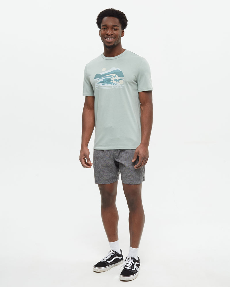 Green-Regular-Fit-Printed-Graphic-T-shirt