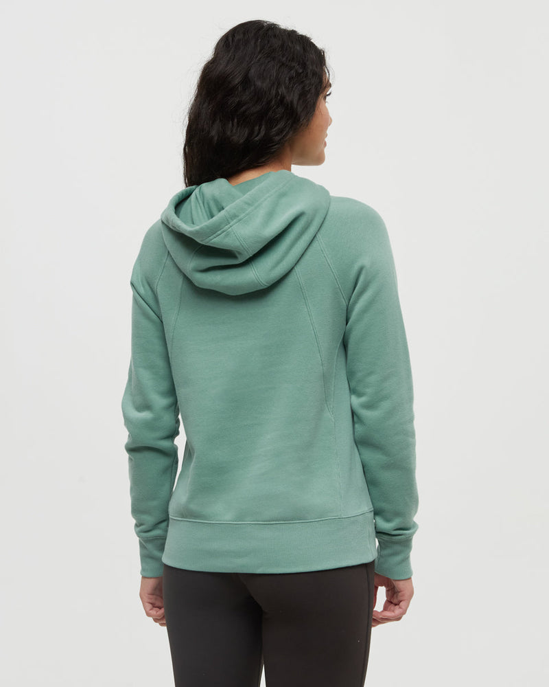 Green-Regular-Fit-Rib-Panel-Raglan-Hoodie