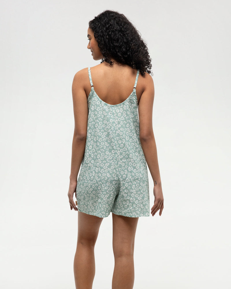 Green-Relaxed-Fit-Button-Front-A-Line-Romper
