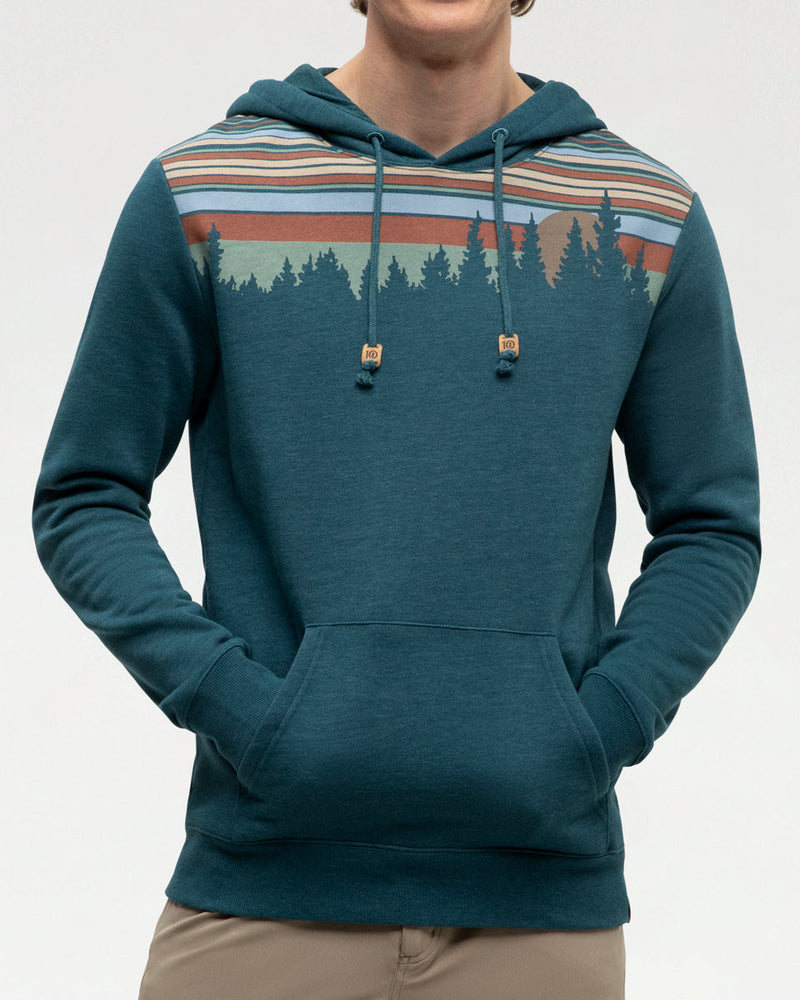 Green-Retro-Graphic-Pullover-Hoodie