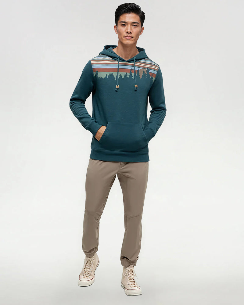 Green-Retro-Graphic-Pullover-Hoodie