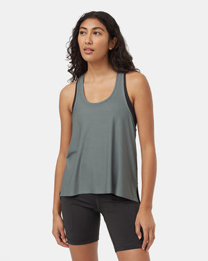 Green-Scoop-Neck-Double-Strap-Quick-dry-Tank-Top