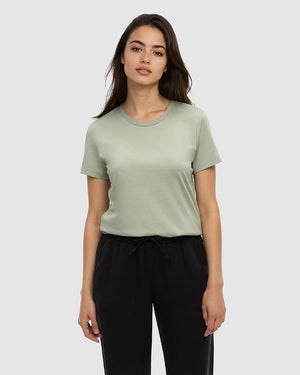 Green-TreeBlend-Classic-T-Shirt *Model is 5’8”, wearing size S